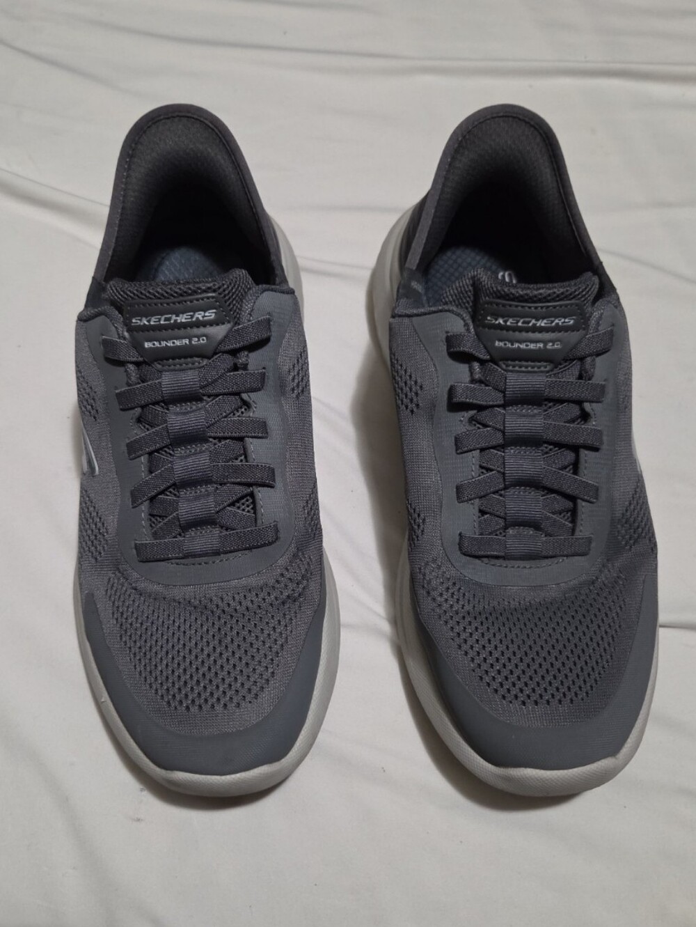Sketchers mens size 9 grey athletic tennis shoes #30